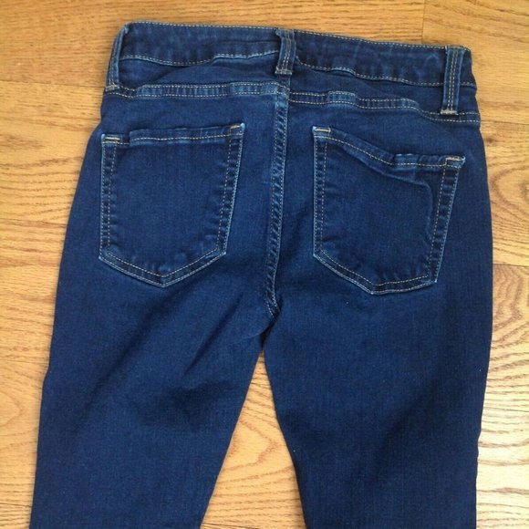 ANA A NEW APPROACH SKINNY JEANS WOMENS 2P PETITE DARK BLUE DENIM STRETCH PANTS - Picture 14 of 16